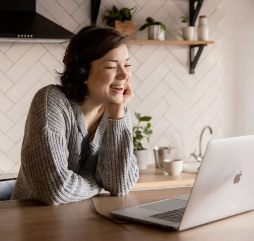 Woman in a videocall